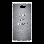 Coque Sony Xperia M2 Définir Noir Citation Oscar Wilde
