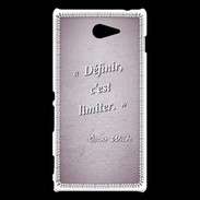 Coque Sony Xperia M2 Définir Rose Citation Oscar Wilde