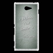 Coque Sony Xperia M2 Définir Vert Citation Oscar Wilde