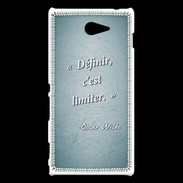 Coque Sony Xperia M2 Définir Turquoise Citation Oscar Wilde