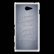 Coque Sony Xperia M2 Emotion égarée Bleu Citation Oscar Wilde
