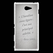 Coque Sony Xperia M2 Emotion égarée Gris Citation Oscar Wilde