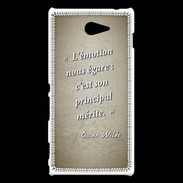 Coque Sony Xperia M2 Emotion égarée Sepia Citation Oscar Wilde