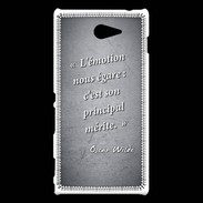 Coque Sony Xperia M2 Emotion égarée Noir Citation Oscar Wilde
