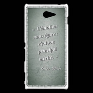 Coque Sony Xperia M2 Emotion égarée Vert Citation Oscar Wilde