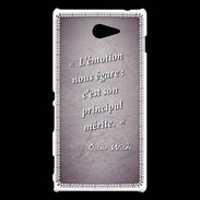 Coque Sony Xperia M2 Emotion égarée Violet Citation Oscar Wilde