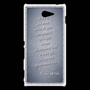 Coque Sony Xperia M2 Gens attrayants Bleu Citation Oscar Wilde