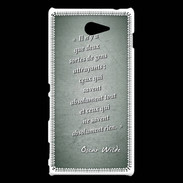 Coque Sony Xperia M2 Gens attrayants Vert Citation Oscar Wilde