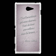 Coque Sony Xperia M2 Incertitude amour Rose Citation Oscar Wilde