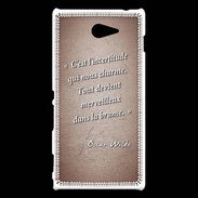 Coque Sony Xperia M2 Incertitude amour Rouge Citation Oscar Wilde
