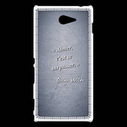 Coque Sony Xperia M2 Aimer Bleu Citation Oscar Wilde