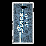 Coque Sony Xperia M2 Since crane bleu 1959