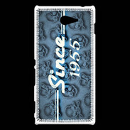 Coque Sony Xperia M2 Since crane bleu 1955