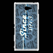 Coque Sony Xperia M2 Since crane bleu 1973