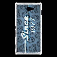 Coque Sony Xperia M2 Since crane bleu 1977