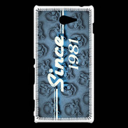 Coque Sony Xperia M2 Since crane bleu 1981