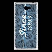 Coque Sony Xperia M2 Since crane bleu 1993