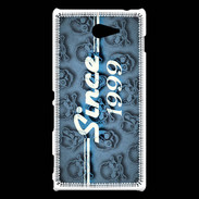 Coque Sony Xperia M2 Since crane bleu 1999