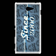 Coque Sony Xperia M2 Since crane bleu 2000