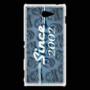 Coque Sony Xperia M2 Since crane bleu 2002