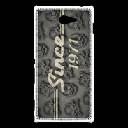 Coque Sony Xperia M2 Since crane gris 1971