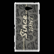 Coque Sony Xperia M2 Since crane gris 1987