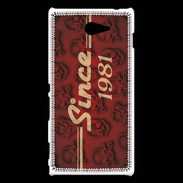 Coque Sony Xperia M2 Since crane rouge 1981