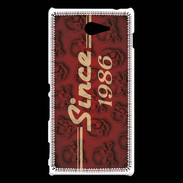 Coque Sony Xperia M2 Since crane rouge 1986