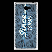 Coque Sony Xperia M2 Since crane bleu 1968
