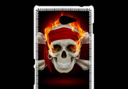 Coque Sony Xperia M2 Tête de mort en flamme 5