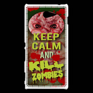 Coque Sony Xperia M2 Keep Calm and Kill Zombies Cervelle