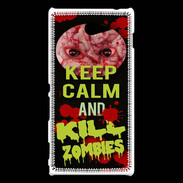 Coque Sony Xperia M2 Keep Calm and Kill Zombies Noir
