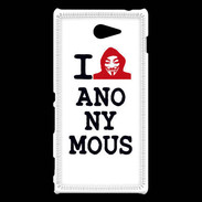 Coque Sony Xperia M2 I love anonymous