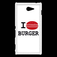 Coque Sony Xperia M2 I love Burger