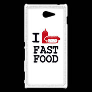 Coque Sony Xperia M2 I love Fast Food