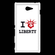 Coque Sony Xperia M2 I love Liberty