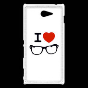 Coque Sony Xperia M2 I love Lunette 
