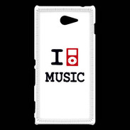 Coque Sony Xperia M2 I love Music