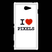 Coque Sony Xperia M2 I love Pixels