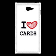 Coque Sony Xperia M2 I love Poker Heart