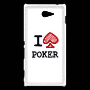 Coque Sony Xperia M2 I love Poker Spade