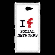 Coque Sony Xperia M2 I love Social Net