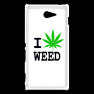 Coque Sony Xperia M2 I love Weed