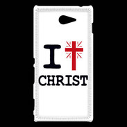 Coque Sony Xperia M2 i love Christ