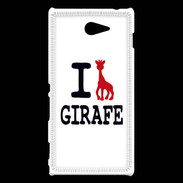 Coque Sony Xperia M2 I love Girafe