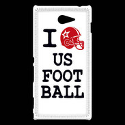 Coque Sony Xperia M2 I love US Football