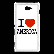 Coque Sony Xperia M2 I love America