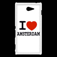 Coque Sony Xperia M2 I love Amsterdam