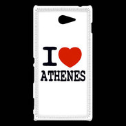 Coque Sony Xperia M2 I love Athenes