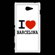 Coque Sony Xperia M2 I love Barcelona